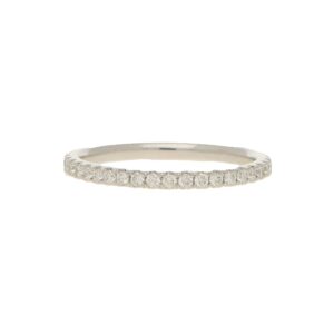 Contemporary 0.43ct Round Brilliant Cut Diamond Eternity Ring in White Gold