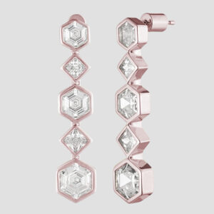 Milou Gem Drop Earrings – 18k Rose Gold Plated