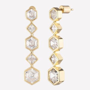 Milou Gem Drop Earrings – 18k Gold Plated