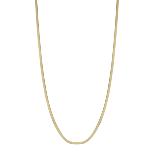 Georgia Herringbone Gold Chain Necklace – 16″