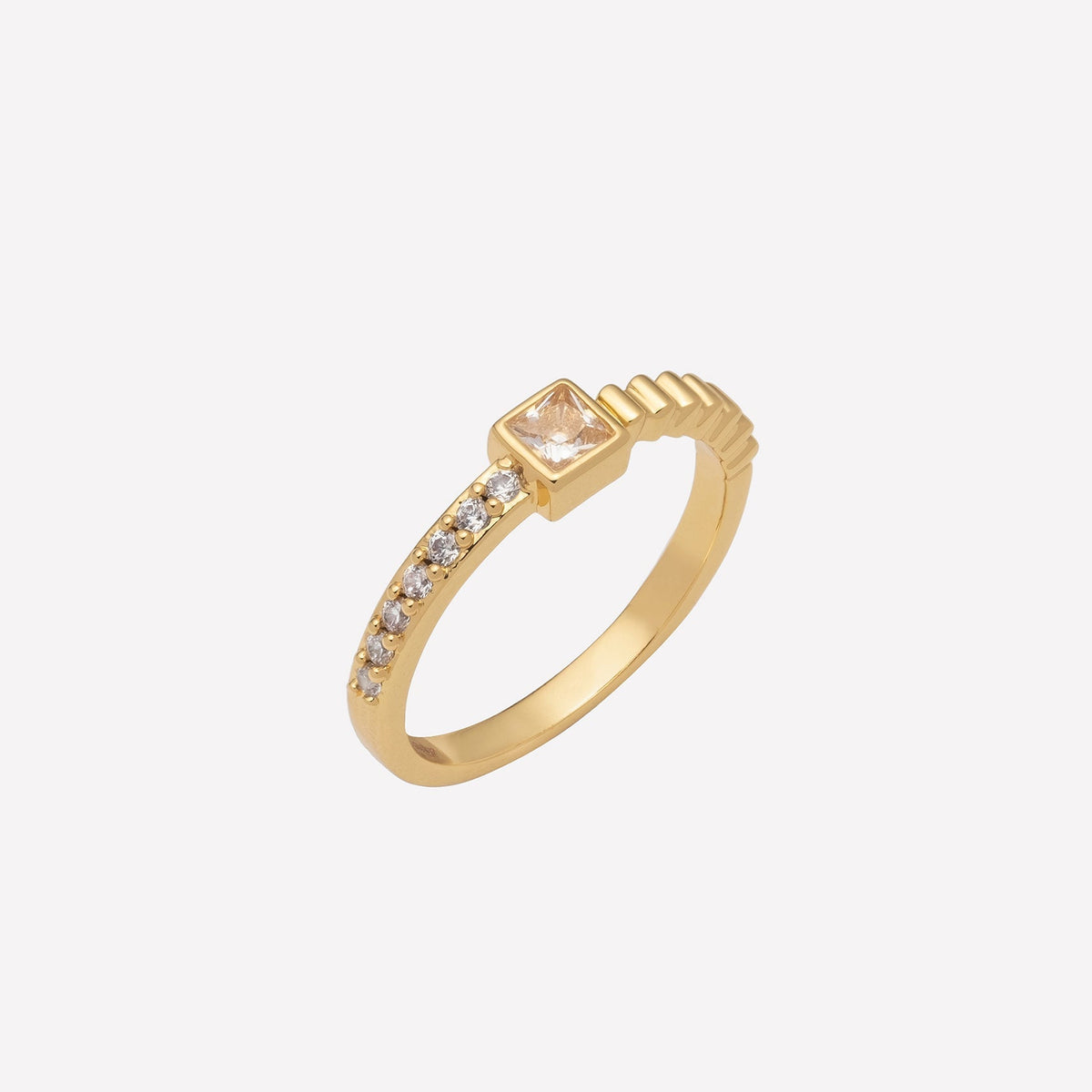 Maud Bezel Eternity Band - 18k Gold Plated / 7