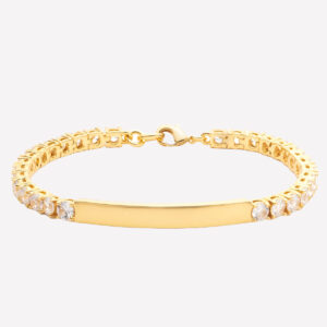 Anik 7 inch tennis bracelet – 18k Rose Gold Plated / Emerald