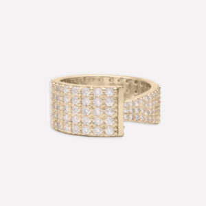 Monet Asymmetrical Ring – 7 / 18k Gold Plated Brass