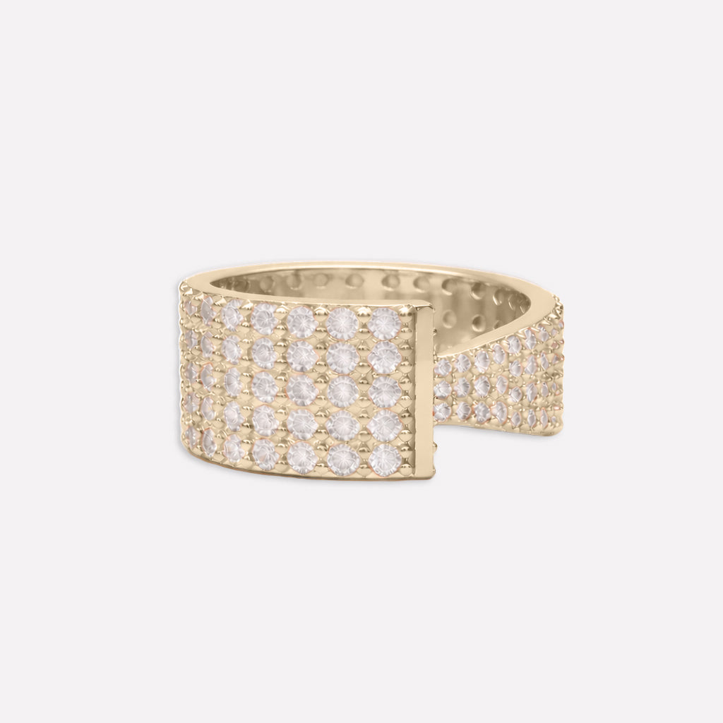 Monet Asymmetrical Ring - 8 / 18k Gold Plated Brass