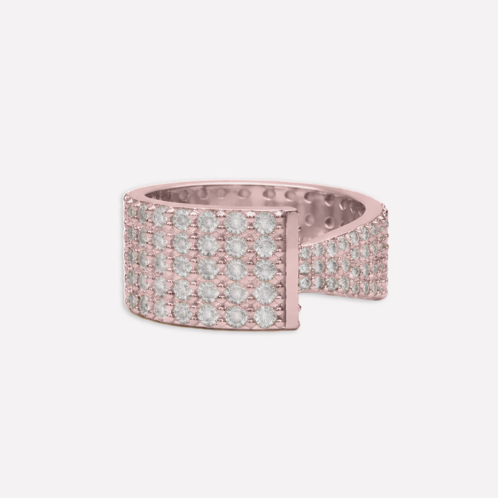 Monet Asymmetrical Ring - 7 / 18k Rose Gold Plated