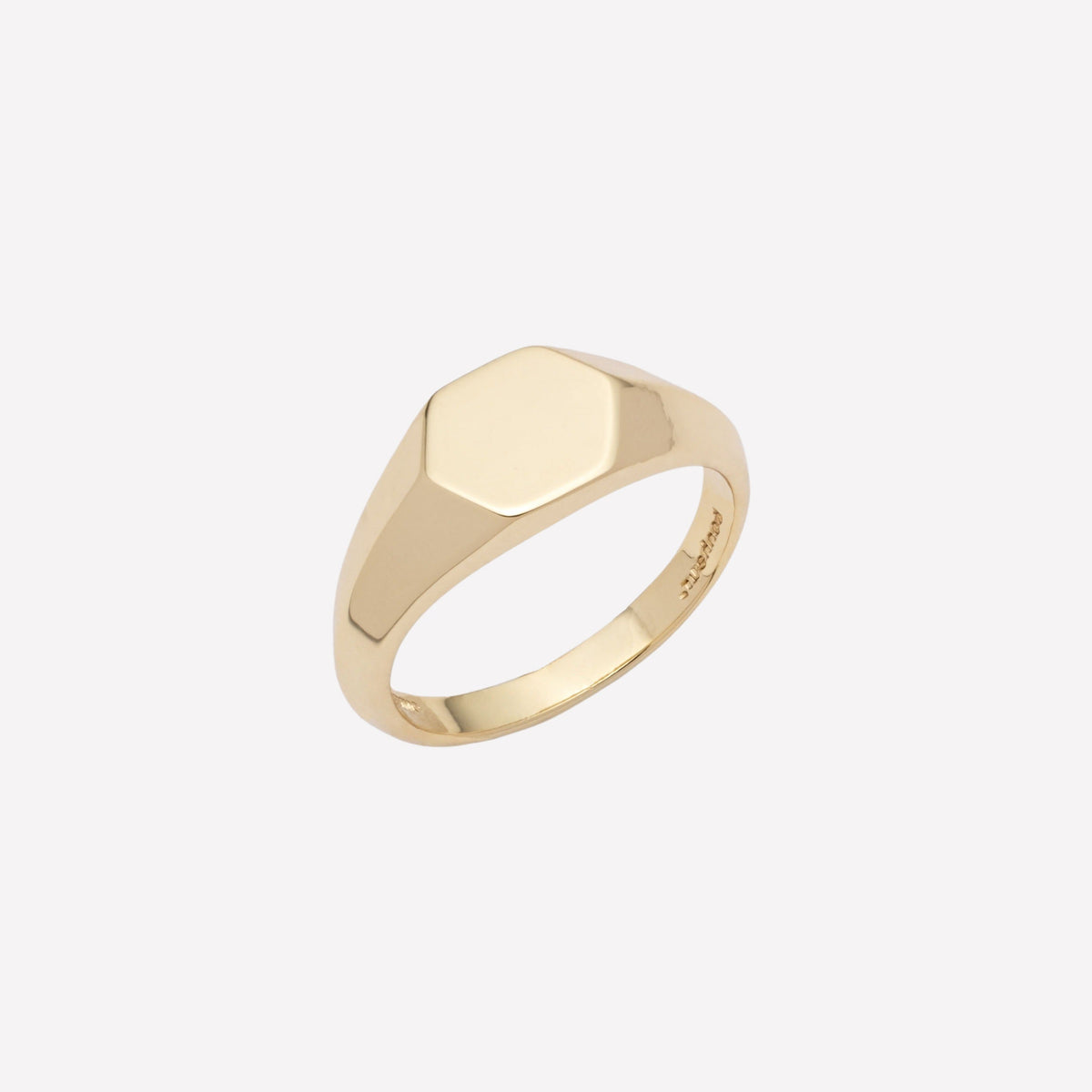 Mabel Blank Signet Ring - Rhodium Plated / 8