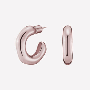 Lya Bubble Hoop Earrings – 18k Rose Gold Plated Brass