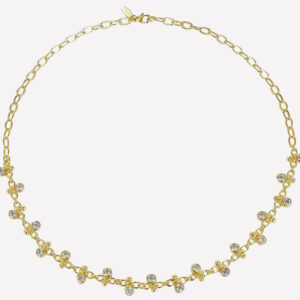Taylor Chain Charm Necklace – Rhodium Plated