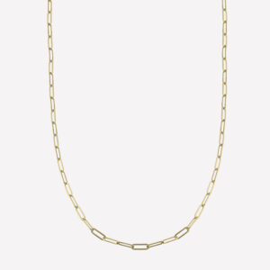 Dalila Chain Link Gold Necklace – 19″ / 18k Gold Plated Silver