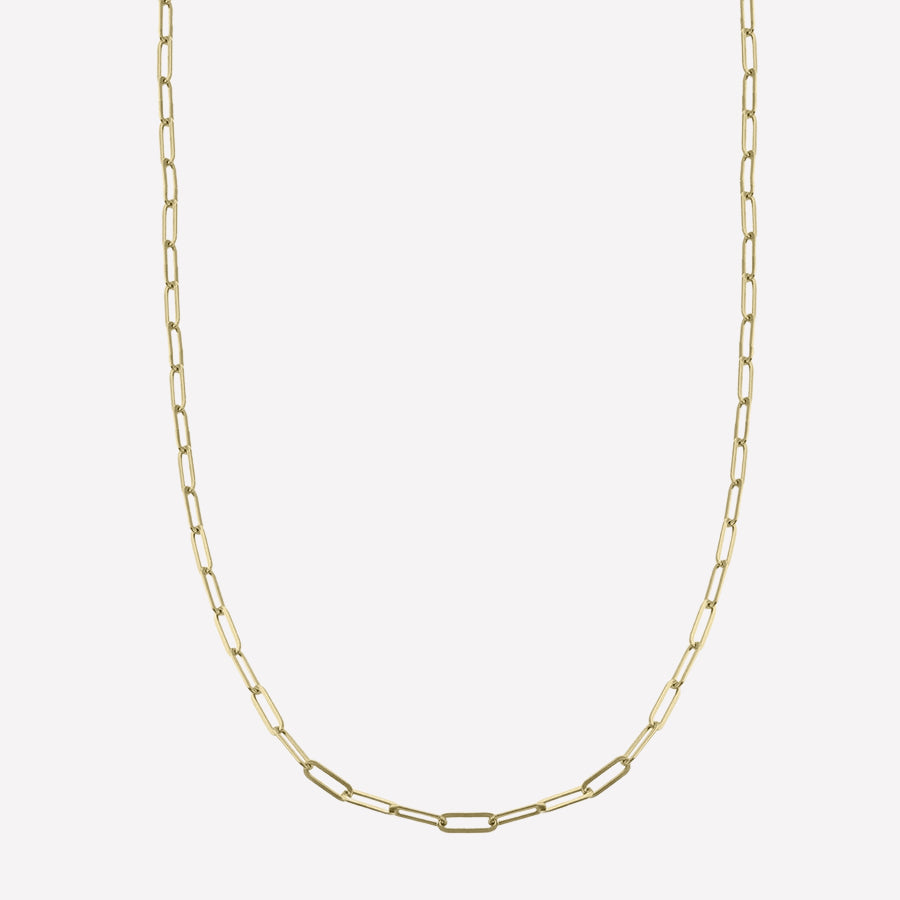 Dalila Chain Link Gold Necklace - 15" / 18k Gold Plated Silver