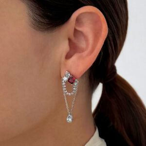 Lalisa Chain Stud Earrings – 18k Gold Plated Brass