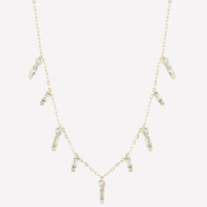 Jacquelyn Charm Chain Necklace – 18k Rose Gold Plated