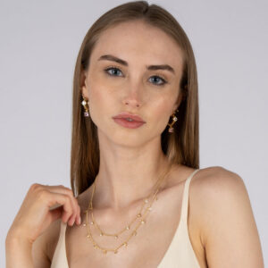 Marguerite Charm Necklace – Rhodium Plated