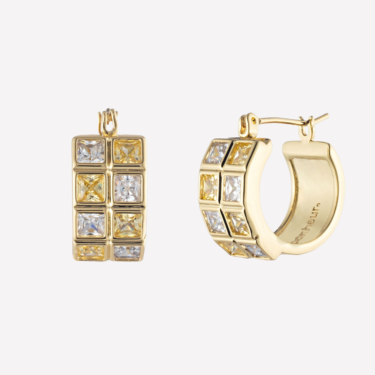 Astor Chunky Huggie Hoops - 18k Rose Gold Plated