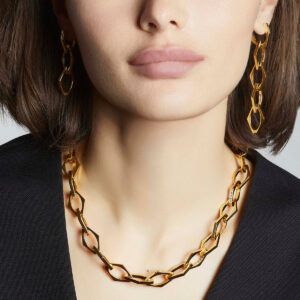 Maél Chunky Link Necklace – 18k Gold Plated Brass