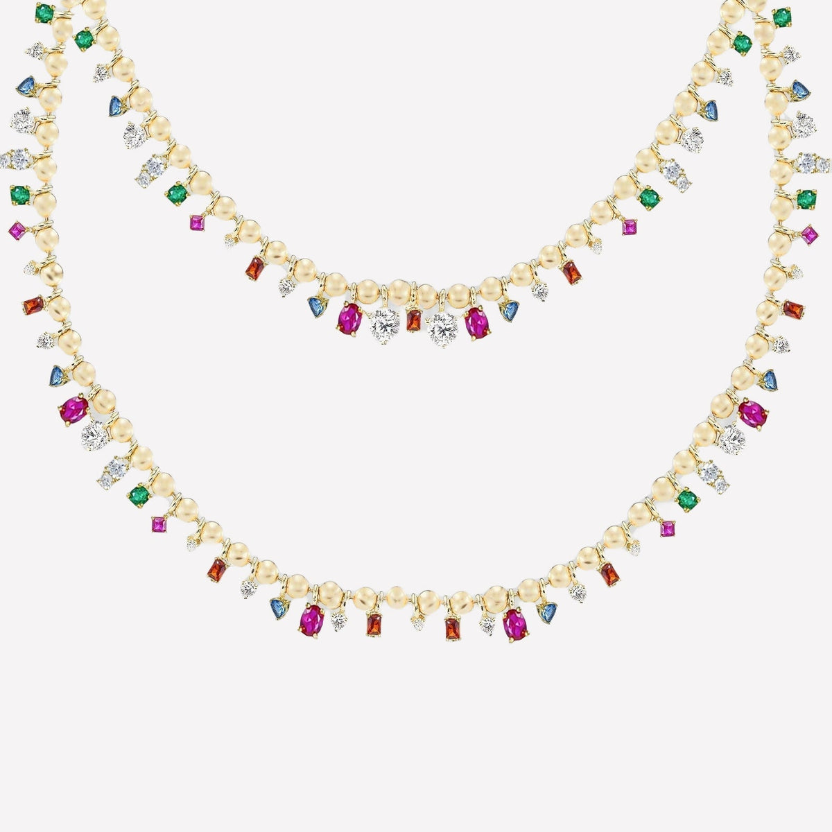 Noemi Colorful Beaded Necklace - 18k Gold Plated