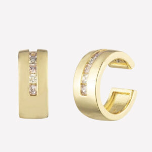 Livie Crystal Ear Cuff Set – 18k Gold Plated