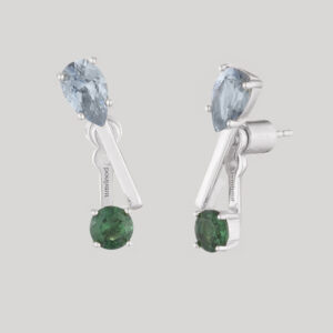 Felicity Crystal Ear Jacket Earrings – Rhodium Plated