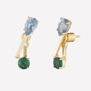 Felicity Crystal Ear Jacket Earrings – 18k Gold Plated
