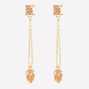 Kathryn Dangling Crystal Earrings – 18k Gold Plated