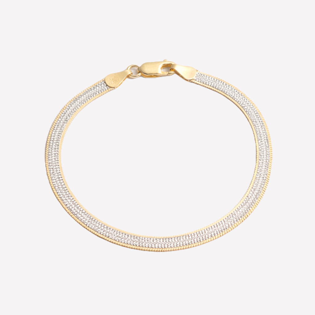 Cassie Diamond-Cut Gold Bracelet - 18k Gold Plated Silver