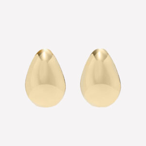 Clarisse Dome Hoop Earrings – 18k Gold Plated Brass