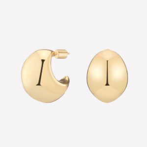 Halé Dome Hoops – 18k Gold Plated Brass