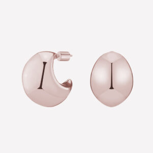 Halé Dome Hoops – 18k Rose Gold Plated