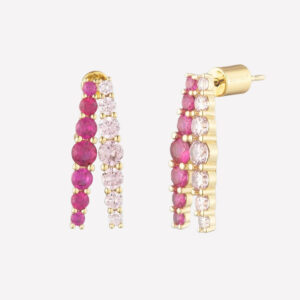 Séraphine Double Hoop Earrings – 18k Gold Plated