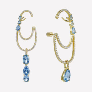 Coralie Ear Cuff Earrings – Rhodium Plated