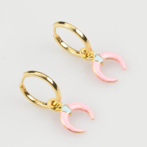 Gaia Enameled Earrings – Pink