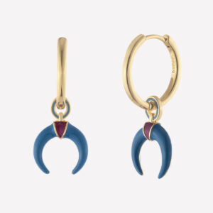 Gaia Enameled Earrings – Blue
