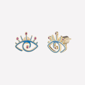 Shiva Evil Eye Earrings – Pink
