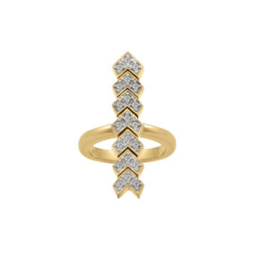 Lorin Gold Ring With Stones – 18k Gold Plated Brass / 6