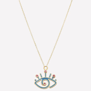 Shiva Greek Evil Eye Necklace – Blue