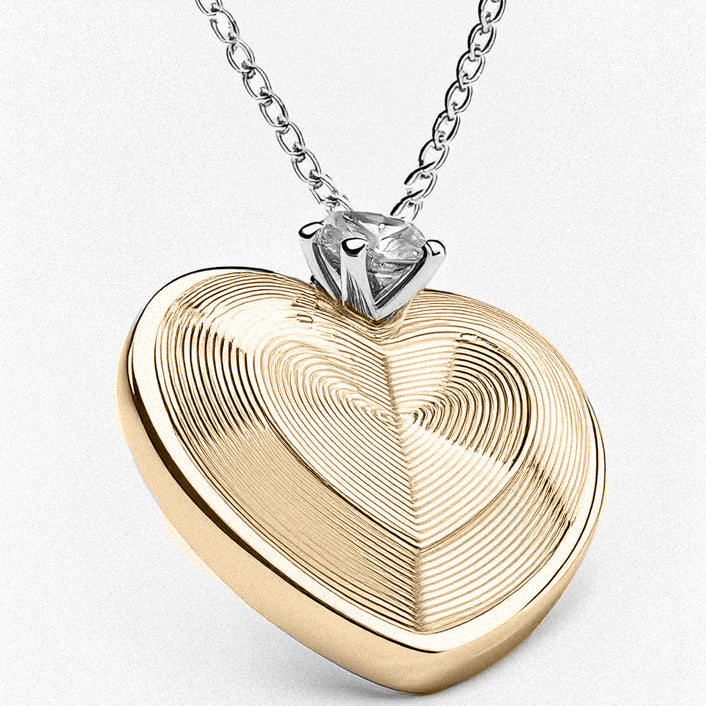Simone Heart Gemstone Pendant - 18k Gold Plated