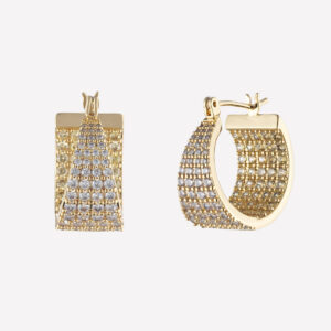 Monet Hinged Hoop Earrings – 18k Rose Gold Plated