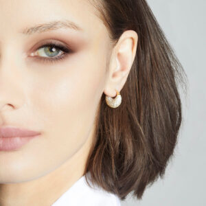 Celine Huggy Hoops – 18k Rose Gold Plated