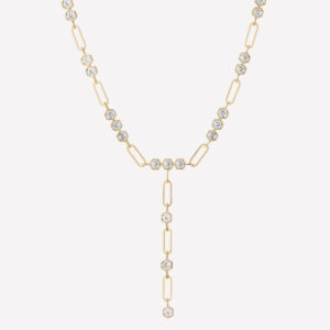 Anaé Large Paperclip Chain Necklace – 18k Rose Gold Plated Brass