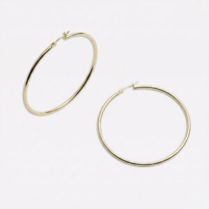 Margot Lightweight Hoops – Large / 18k Rose Gold Plated Brass
