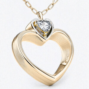 Eléa Pendant Heart Necklace – 18k Gold Plated