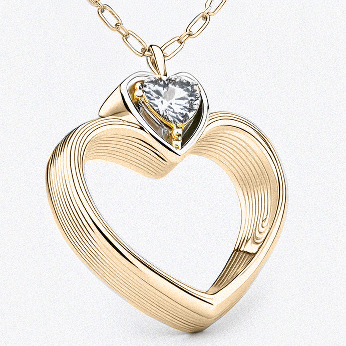 Eléa Pendant Heart Necklace - 18k Gold Plated