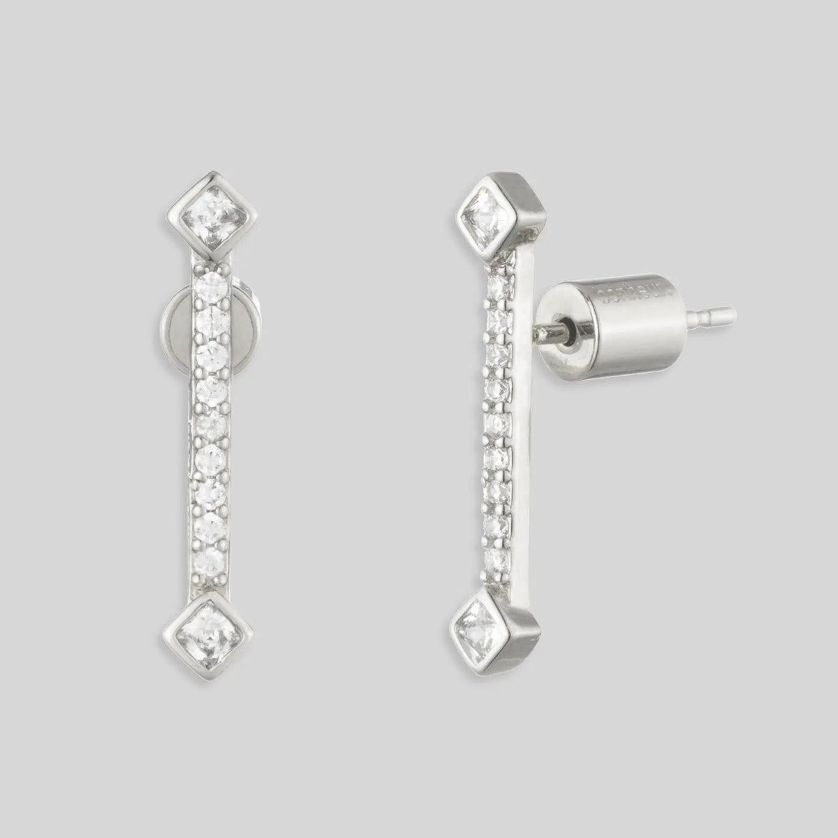 Gabrielle Petite Earrings - Rhodium Plated