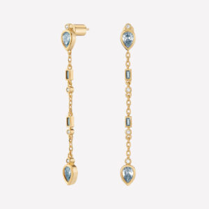 Amandine Post Dangle Earrings – 18k Rose Gold Plated Brass