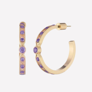 Emilie Hoops – 18k Gold Plated / Violet