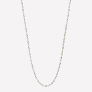 Sadi Silver Link Chain Necklace – Rhodium Plated