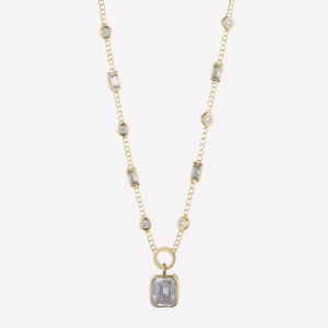 Indre Stone Pendant Necklace – 18k Gold Plated