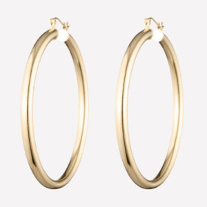 Selena Tube Hoop Earrings – Medium / 18k Rose Gold Plated Brass
