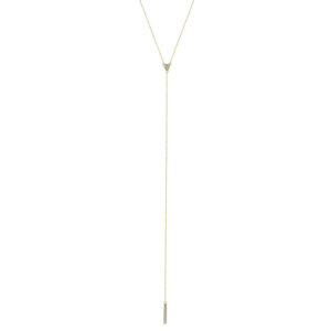 Laurel Y Necklace – 18k Gold Plated Brass