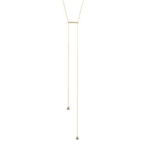 Lily-Rose Swarovski Lariat Necklace – 18k Gold Plated Brass